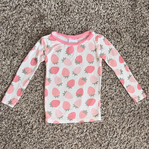 Emily and Oliver Strawberry Bamboo Pajama Set- 12 month - Picture 6 of 11